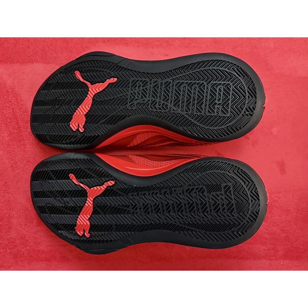 Puma Court Pro Basketball Sneakers Mens 8 Red Black Trim Shoes 310829-02 - Picture 12 of 13
